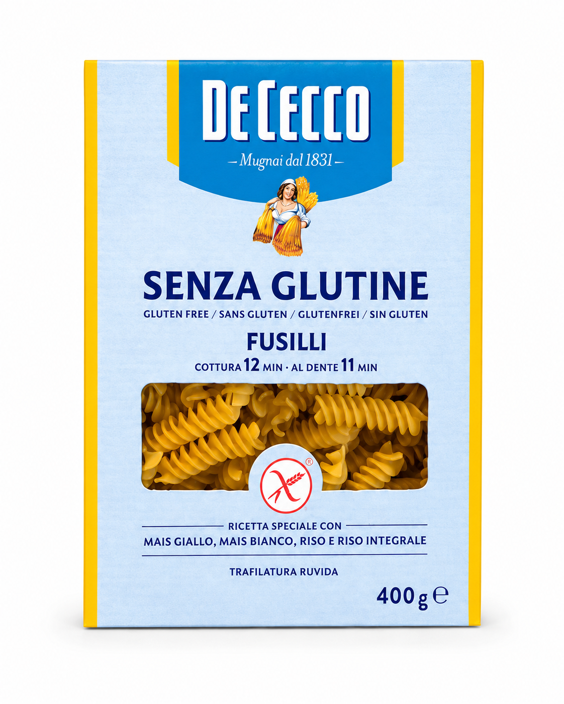 Fusilli De Cecco senza glutine 400gr
