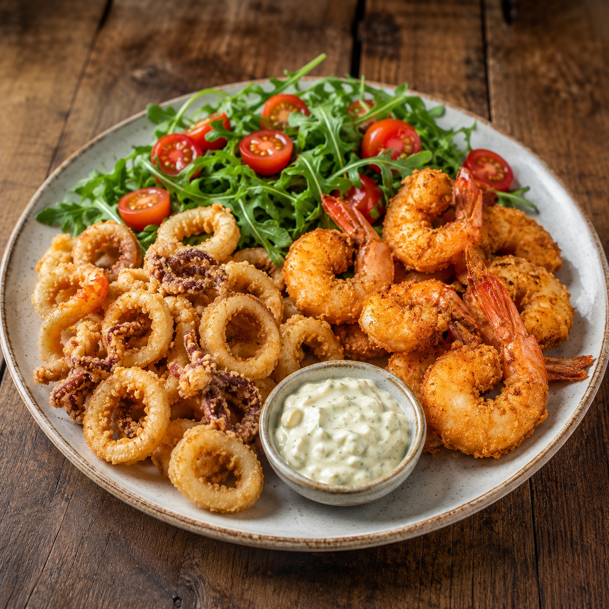FRITTURA DI CALAMARI E GAMBERI