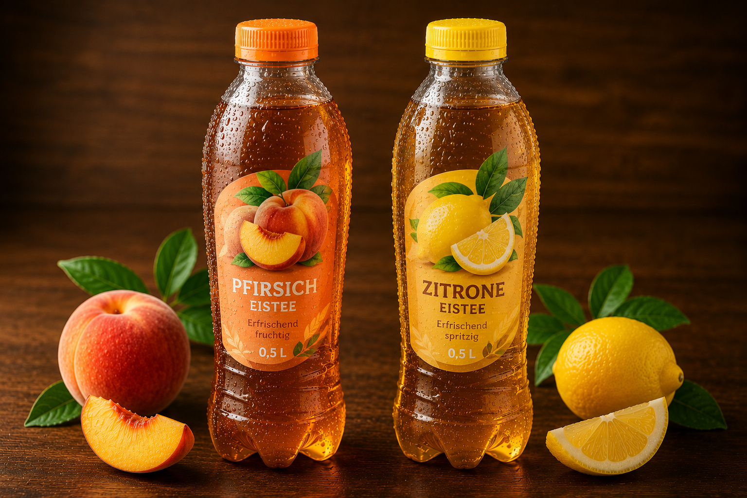 Eistee Pfirsich oder Zitrone 0,5L